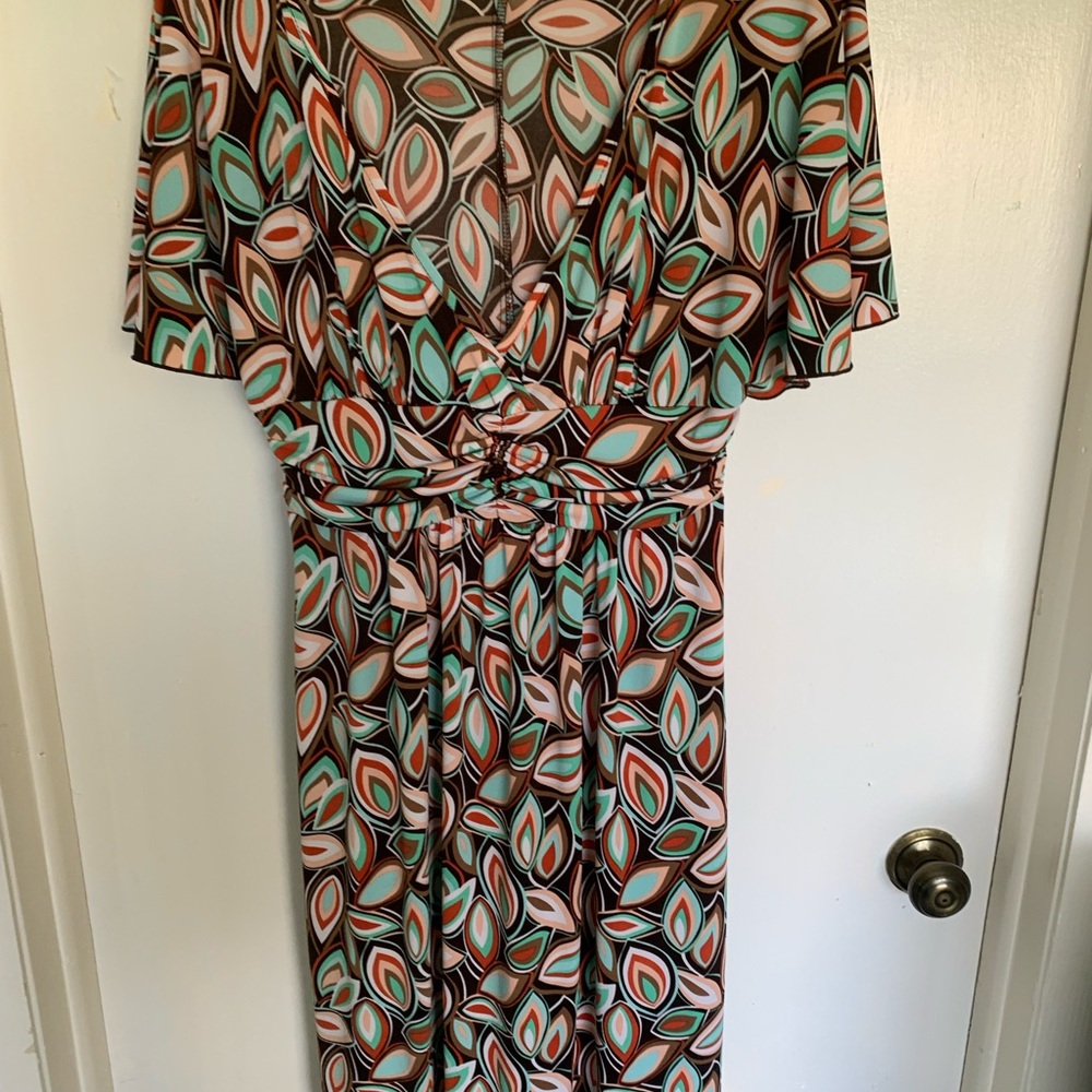 Fall Stylish Multicolor Patterned Dress - Picture 4 of 6